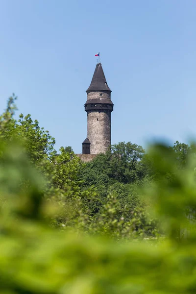 Štramberk Tjeckien Tower Truba Meter Höga Tornet — Stockfoto