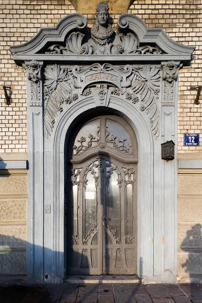 Cracovia Polonia Enero 2019 Viejas Puertas Entrada Principal Secesión Cracovia — Foto de Stock