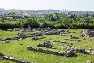 08 Mayıs 2019. Split, Hırvatistan. Solin'deki Selanik'in Roma kalıntıları