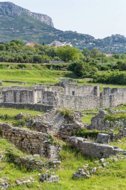 08 Mayıs 2019. Split, Hırvatistan. Solin'deki Selanik'in Roma kalıntıları