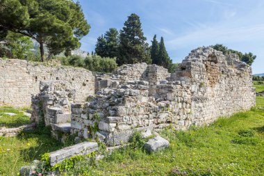 08 Mayıs 2019. Split, Hırvatistan. Solin'deki Selanik'in Roma kalıntıları