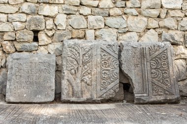 08 Mayıs 2019. Split, Hırvatistan. Solin'deki Selanik'in Roma kalıntıları