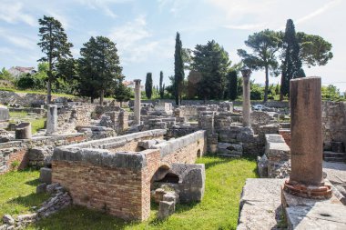 08 Mayıs 2019. Split, Hırvatistan. Solin'deki Selanik'in Roma kalıntıları