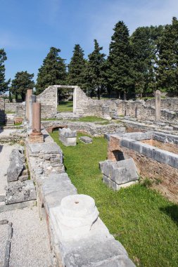 08 Mayıs 2019. Split, Hırvatistan. Solin'deki Selanik'in Roma kalıntıları