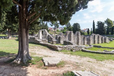 08 Mayıs 2019. Split, Hırvatistan. Solin'deki Selanik'in Roma kalıntıları