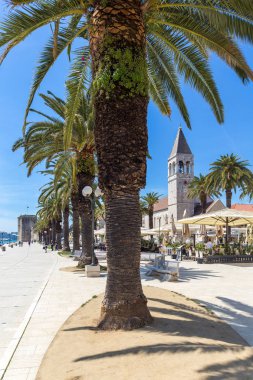 08 Mayıs 2019, Trogir, Hırvatistan. Efendimiz Je'nin Yükselişinin Çan Kulesi