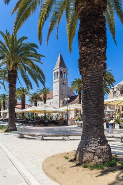08 Mayıs 2019, Trogir, Hırvatistan. Efendimiz Je'nin Yükselişinin Çan Kulesi