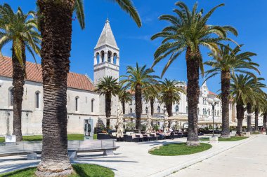 08 Mayıs 2019, Trogir, Hırvatistan. Efendimiz Je'nin Yükselişinin Çan Kulesi