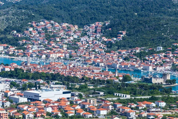 08 květen 2019, Trogir, Chorvatsko. Letecký přehled — Stock fotografie