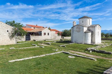 10 Mayıs 2019. Nin, Hırvatistan. Eski Kutsal Haç Kilisesi