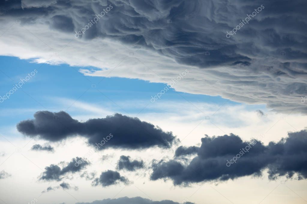 Dramatic stormy clouds
