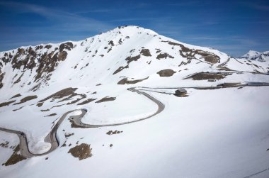 24 Mayıs 2019, Grossglockner Hohalpenstrasse, Avusturya. Panoramik görünüm