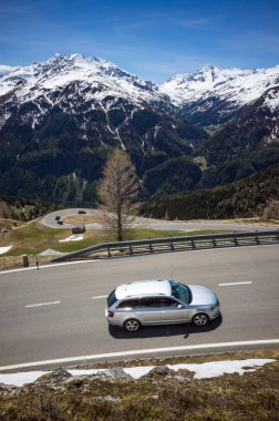 24 Mayıs 2019, Grossglockner Hohalpenstrasse, Avusturya. Panoramik görünüm