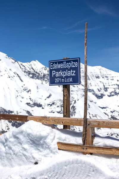 24 MAYO 2019, Grossglockner Hohalpenstrasse, Austria. Signo de hig — Foto de Stock