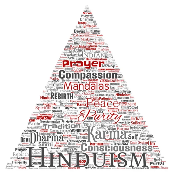 Vector Conceptual Hinduismo Shiva Rama Yoga Triángulo Flecha Rojo Palabra — Archivo Imágenes Vectoriales