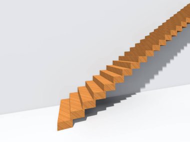 Kavramsal merdiven duvar arka plan bina veya mimari metafor iş başarısı, büyüme, ilerleme veya başarı olarak. yaratıcı adımları riseing üst kadar 3D çizimi vizyon tasarım olarak