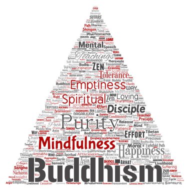 Vektör kavramsal Budizm, meditasyon, Aydınlanma, 