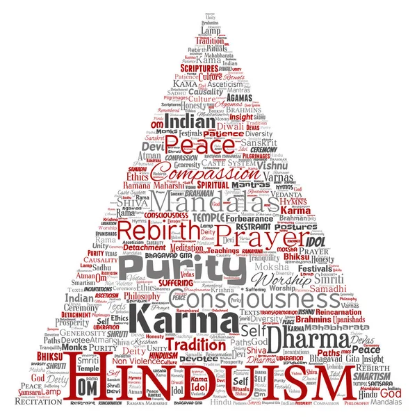 Векторный Концептуальный Индуизм Шива Рама Йога Треугольник Стрелка Красное Слово — стоковый вектор