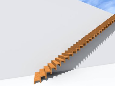 Sstairs duvar arka plan bina veya mimari metafor iş başarısı, büyüme, ilerleme veya başarı olarak.