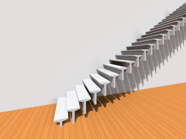 Sstairs duvar arka plan bina veya mimari metafor iş başarısı, büyüme, ilerleme veya başarı olarak.