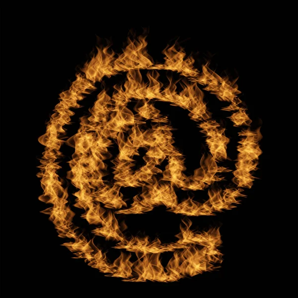 Fogalmi Forró Tüzes Égő Láng Szimbólum Készült Lángoló Tűz Fekete — Stock Fotó
