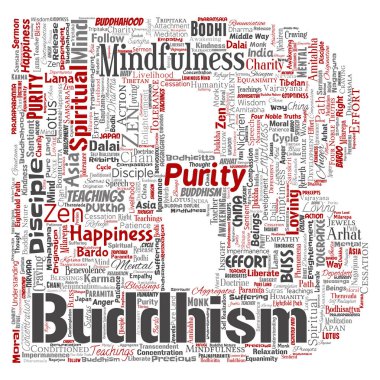 Vektör kavramsal Budizm, meditasyon, Aydınlanma, 