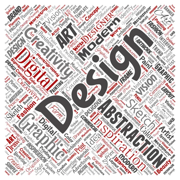 Creatividad Conceptual Vectorial Arte Diseño Identidad Gráfica Visual Cuadrado Palabra — Archivo Imágenes Vectoriales