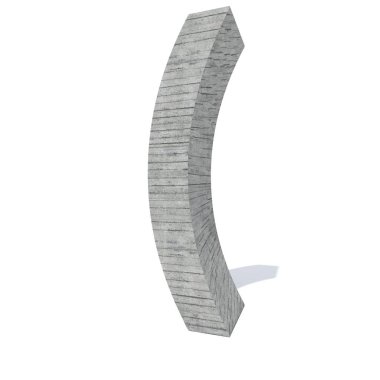 Kavramsal gri kaba beton yazı tipi ya da tipi, inşaat endüstrisi parçası izole edilmiş beyaz arka plan. Eğitici mimari materyal, eski doku yüzeyi 3 boyutlu çizim tasarımı