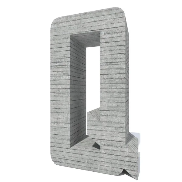 概念的な灰色の重いラフコンクリート製のフォントやタイプ 建設業界の作品隔離された白い背景 教育建築材料 3Dイラストデザインとしての経年テクスチャ表面 — ストック写真