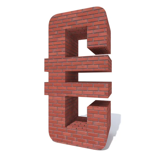 Conceptual Red Heavy Rough Masonry Constructed Font Type Brick Construction — Stock Photo, Image