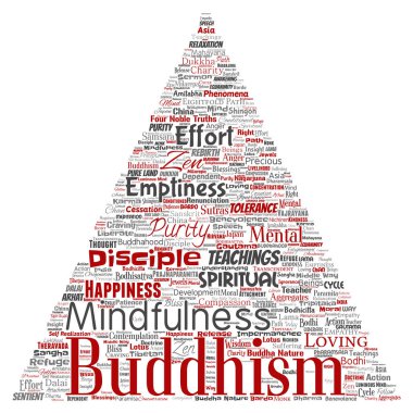 Vektör kavramsal Budizm, meditasyon, Aydınlanma, 