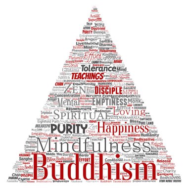 Vektör kavramsal Budizm, meditasyon, Aydınlanma, 