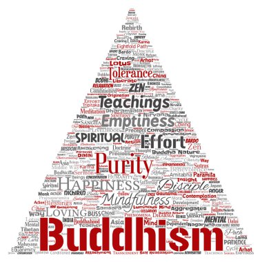 Vektör kavramsal Budizm, meditasyon, Aydınlanma, 