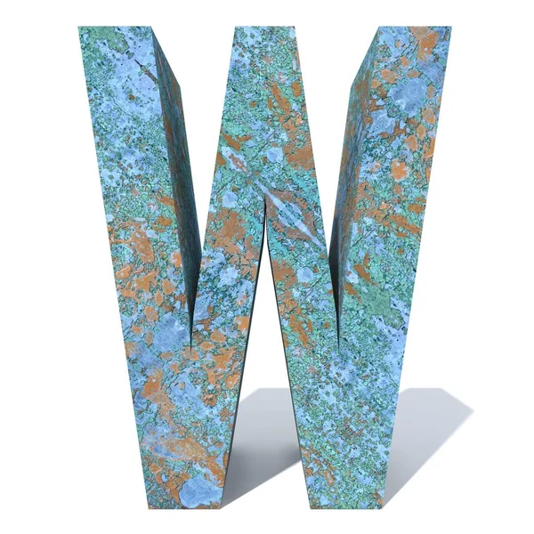 Kavramsal eski paslı metal yazı tipi veya türü, izole beyaz arka plan adet demir ya da çelik sektörü. Eğitici paslı malzeme, yaşlı vintage yüzey, 3d çizim Pütürlü yüzeyi olarak yıpranmış zarar görmüş boya