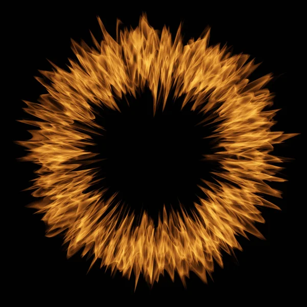 Εννοιολογική Κίτρινο Πορτοκαλί Ζεστό Μαίνεται Φλόγα Της Φωτιάς Κυκλικά Φλόγα — Φωτογραφία Αρχείου