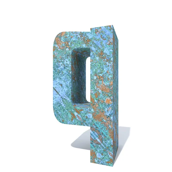 Conceptuele Oude Verroeste Metalen Lettertype Type Stuk Ijzer Van Staal — Stockfoto