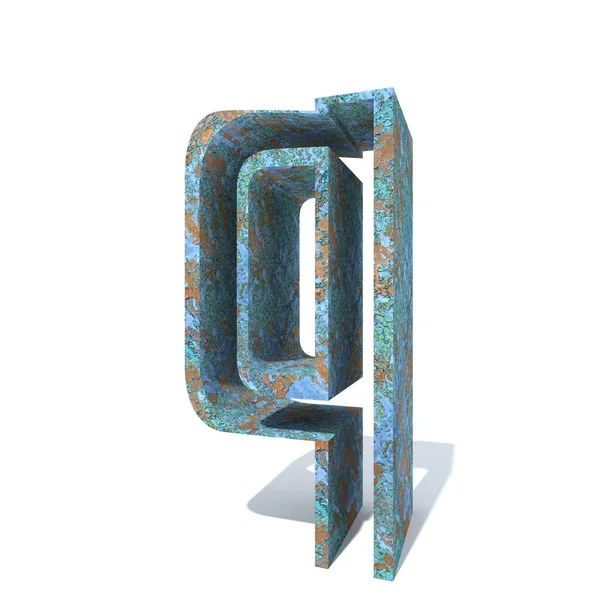 Conceptual Old Rusted Metal Font Type Iron Steel Industry Piece — Stock Photo, Image