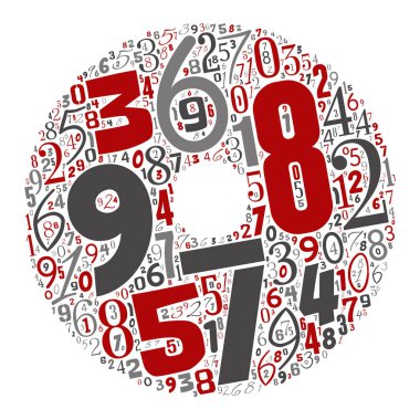 Vektör kavramsal kırmızı, gri ve siyah oynak komik eğitim yazı tipi sayı koleksiyonu veya grubu beyaz arka plan üzerinde izole karakter şekilleri üzerinde yapılmış. Öğe tasarım öğrenme bir modern sanat alfabesi