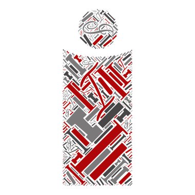 Vektör kavramsal kırmızı, gri ve siyah oynak komik eğitim yazı tipi mektup koleksiyonu veya grubu beyaz arka plan üzerinde izole karakter şekilleri üzerinde yapılmış. Öğe tasarım öğrenme bir modern sanat alfabesi