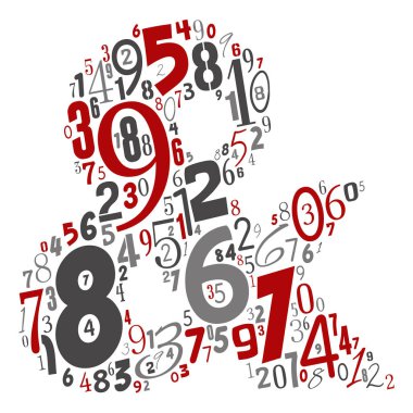 Vektör kavramsal kırmızı, gri ve siyah oynak komik eğitim yazı tipi sayı koleksiyonu veya grubu beyaz arka plan üzerinde izole karakter şekilleri üzerinde yapılmış. Öğe tasarım öğrenme bir modern sanat alfabesi