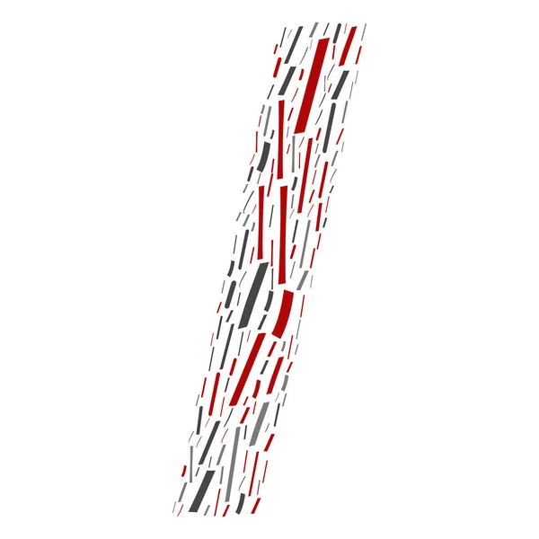 Vector conceptual de color rojo, gris y negro lúdico divertido tipo de letra de la educación hecha de colección de símbolos o grupo en formas de personajes aislados sobre fondo blanco. Un arte moderno alfabeto aprendizaje elemento diseño — Vector de stock