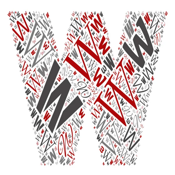벡터 개념 빨강, 회색과 검정색 장난 재미 교육 글꼴 문자 컬렉션 또는 흰색 배경에 고립 된 문자 모양에 그룹 만든. 현대 미술 알파벳 학습 요소 디자인 — 스톡 벡터
