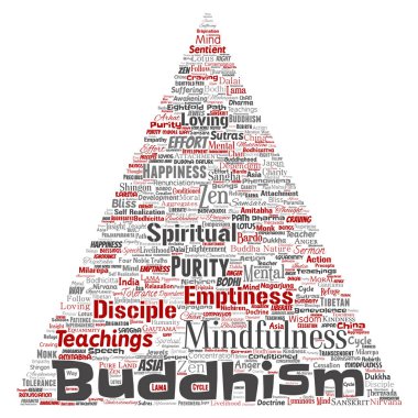 Vektör kavramsal Budizm, meditasyon, Aydınlanma, 