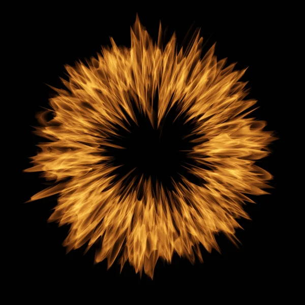 Εννοιολογική Κίτρινο Πορτοκαλί Ζεστό Μαίνεται Φλόγα Της Φωτιάς Κυκλικά Φλόγα — Φωτογραφία Αρχείου