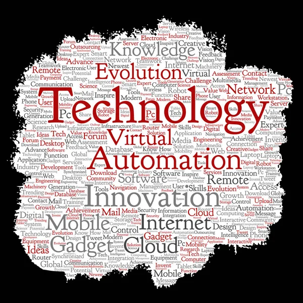 Word Cloud Mit Intelligenter Digitaler Technologie — Stockvektor