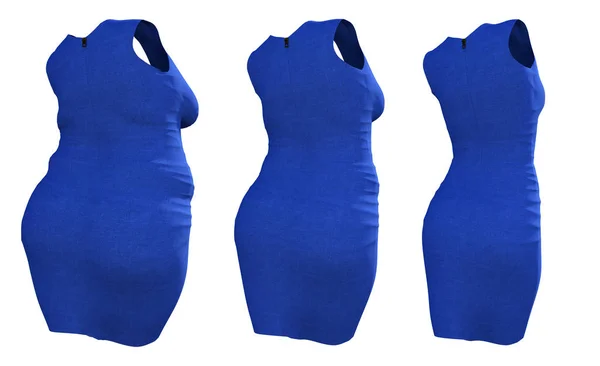Εννοιολογική Λίπος Υπέρβαροι Παχύσαρκα Γυναικείο Φόρεμα Στολή Slim Fit Υγιές — Φωτογραφία Αρχείου