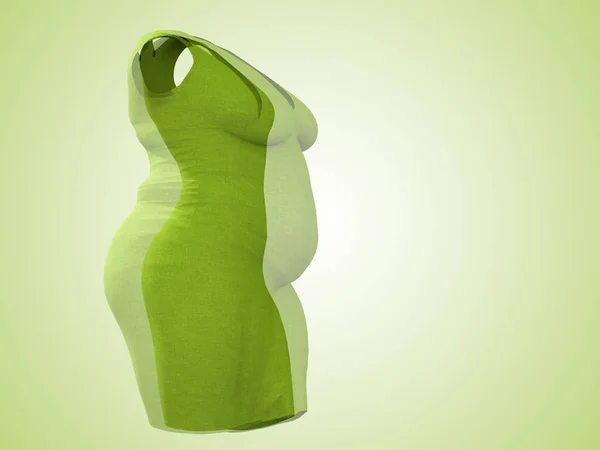 Εννοιολογική Λίπος Υπέρβαροι Παχύσαρκα Γυναικεία Φόρεμα Στολή Slim Fit Υγιές — Φωτογραφία Αρχείου