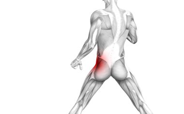 Kırmızı sıcak nokta inflamasyon eklem eklem ağrısı için bacak sağlık tedavi veya spor kas kavramı ile kavramsal hip insan anatomisi. 3D çizim adam artrit veya kemik boğaz osteoporoz hastalığı