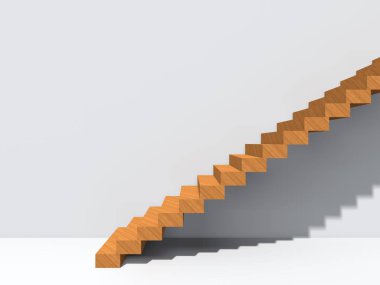 Kavramsal merdiven duvar arka plan bina veya mimari metafor iş başarısı, büyüme, ilerleme veya başarı olarak. yaratıcı adımları riseing üst kadar 3D çizimi vizyon tasarım olarak