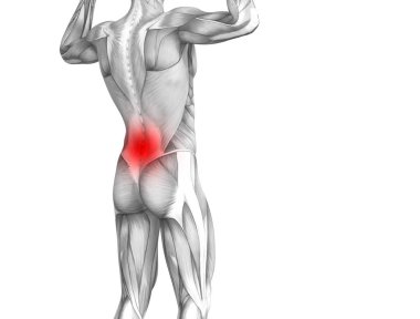 Kırmızı sıcak nokta inflamasyon eklem eklem ağrı ya da omurga sağlık tedavi veya spor kas kavramı ile kavramsal geri insan anatomisi. 3D çizim adam artrit veya kemik boğaz osteoporoz hastalığı
